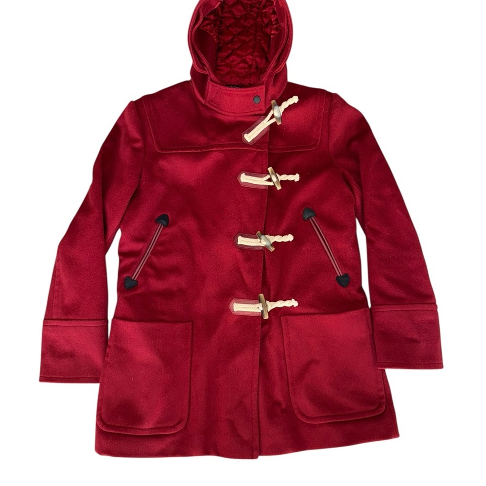 Rag & Bone 100% Wool Made in USA Quilted Lined Red Duffle Coat Women’s Large